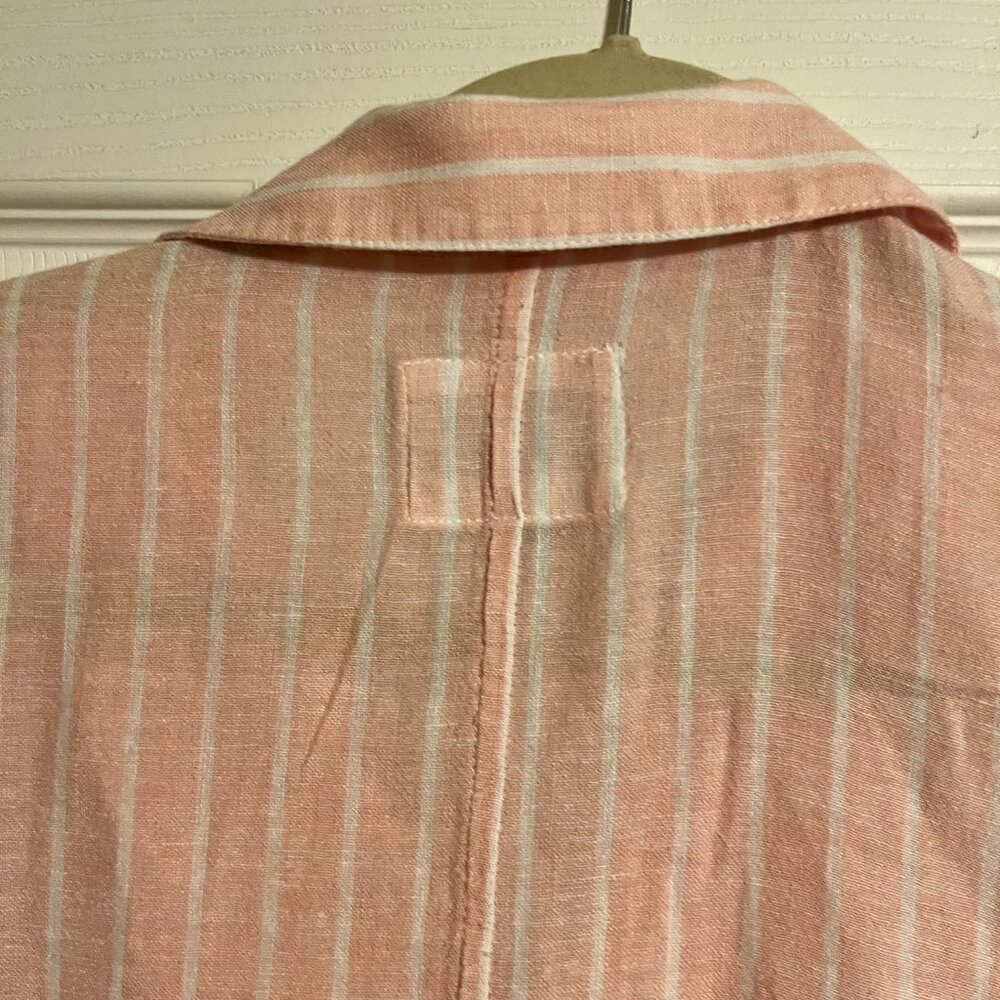 Rails Marley Peach Stripe Xs Button Up - image 2
